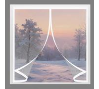 Rideau Thermique Isolant 136 x 172 cm Matériau Mains Libres, et Économe en Énergie, Isolation en Hiver Moustiquaire Fenetre Magnétique pour Fenetre Différentes Tailles, A