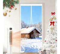 Rideau Thermique Isolant 140 x 180 cm Anti Froid et Chaleur Vent Isolation Phonique Imperméable Moustiquaire Fenêtre Magnétique pour Cuisine, Chambre à Coucher, A