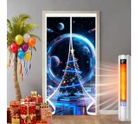 Rideau Thermique Isolant 140 x 180 cm Chaud en Hiver et Frais en Été, Chaud Coupe-Vent et Insonorisant Moustiquaire Fenêtre Magnétique pour Cuisine, Chambre à Coucher, A