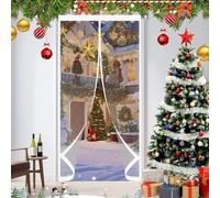 Rideau Thermique Isolant 190 x 180 cm Anti Froid et Chaleur Vent Isolation Phonique Imperméable Moustiquaire Porte Magnétique pour Salon, Chambre Chauffante, A