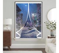 Rideau Thermique Isolant 51 x 68 cm Chaud en Hiver et Frais en Été, Chaud Coupe-Vent et Insonorisant Moustiquaire Fenetre Rideau pour Cuisine, Chambre à Coucher, A