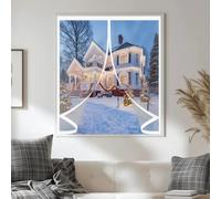 Rideau Thermique Isolant 52 x 72 cm Coupe-Vent, Protection Contre Le Froid, Isolation Thermique Magnétique Moustiquaire Rideau pour Salon, Chambre Chauffante, A