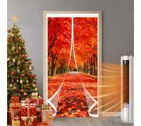 Rideau Thermique Isolant 68 x 182 cm Chaud en Hiver et Frais en Été, Chaud Coupe-Vent et Insonorisant Rideau de Porte Isolation Thermique pour Cuisine, Chambre à Coucher, A