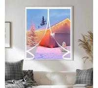 Rideau Thermique Isolant 98 x 68 cm Chaud en Hiver et Frais en Été, Chaud Coupe-Vent et Insonorisant Magnétique Moustiquaire Rideau pour Cuisine, Chambre à Coucher, A