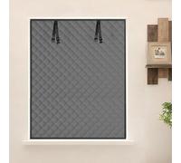 Rideau Thermique Isolant pour Fenêtres Isolation Trois Couches Tissu Oxford Kit Hivernal Couverture de Fenêtre en Coton Anti Froid pour Chambre Grenier et Salon Retient la Chaleur(Gris,W66x89cm)