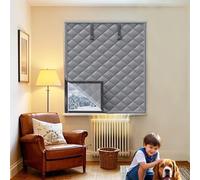 Rideau Thermique Kit d'Isolation de Fenêtre Coupe-Vent Et Insonorisant, Film Isolant Coupe-vent Rideau de Isolation Thermique pour Fenêtres Couverture de Fenêtre Anti Froid(Gris,24x28in/60x70cm)