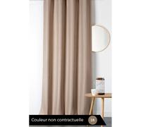 Rideau thermique Linder à galon fronceur Boreal - Beige Grège