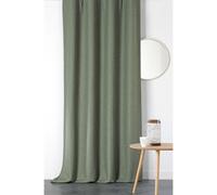 Rideau thermique Linder à galon fronceur Boreal - Vert de Gris