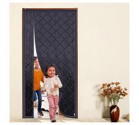Rideau Thermique Magnétique Pour Portes Anti Froid Isolation Thermique Porte D'entrée Isolant Phonique Bloque L'air Froid Pour Salon Patio Cuisine(Black,W95*H220cm)