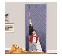 Rideau Thermique Magnétique Pour Portes Anti Froid Isolation Thermique Porte D'entrée Isolant Phonique Bloque L'air Froid Pour Salon Patio Cuisine(Gris,W95*H230cm)