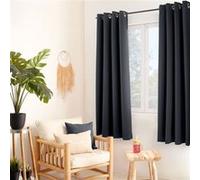 ED ENJOY HOME Rideau thermique occultant Glacier 135×180 cm, anti-chaleur, anti-froid, gris foncé