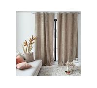 ED ENJOY HOME Rideau thermique occultant Velvet avec œillets 140x260 cm Beige naturel