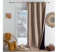 Rideau thermique phonique et semi occultant KONFOR Beige 140x180 cm
