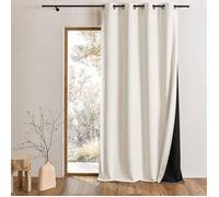 Rideau thermique phonique et semi occultant KONFOR Blanc cassé 250x260 cm