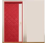 Rideau Thermique Porte D'entrée Rideau de porte d'hiver en coton épais, isolation thermique domestique et Protection contre le froid, rideau suspendu magnétique à ouverture droite(A,Custom contact)