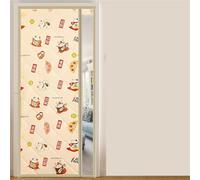 Rideau Thermique Porte D'entrée Rideau de porte en coton PU d'hiver, crochet et boucle, isolation thermique domestique, froide, cloison coupe-vent rideau suspendu(E,Custom contact)