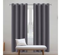 Rideau Thermique - Rideau Occultant 230 x 450 cm Isolant Thermique Anti Froid Rideaux Phonique/Anti Bruit Salon Chambre Installation Facile pour Maison Chambre Fenetre, Gris Foncé