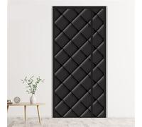 Rideau thermique Thermo Rideau de porte Moustiquaire Panneau isolant Rideau thermique Imperméable au vent Climatisation Rideau anti-mouches Noir, 70x200cm