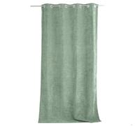 Rideau thermique velours doublé polaire Céladon 140x260 cm - Occultant œillets argentés