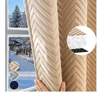 Rideau thermique - YYV - 140x245 cm - 100% occultant - Volants - Beige