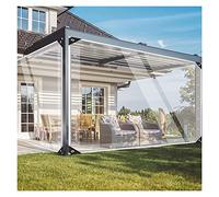 Rideau transparent imperméable pour pergola, panneaux latéraux, rideau de porte en PVC 0,5 mm, bâche très résistante, pour tonnelle, extérieur, jardin