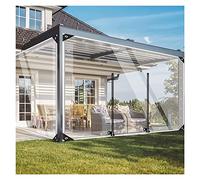Rideau transparent imperméable pour pergola, panneaux latéraux, rideau de porte, PVC 0,5 mm, bâche très résistante pour tonnelle, jardin extérieur