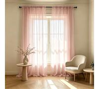 Rideau Transparent Intérieurs Décorati, Légers Filtrants 57x145cm Rose | Rideaux Intérieurs Transparent Isolant Anti Froid Chaleur Pour Décorati Chambre Adult Enfant Coucher Dressing