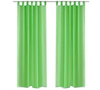 Rideau Transparent Pomme Vert 140 X 175 Cm 2 Pièces Vert