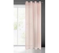 Rideau transparent uni avec structure horizontale de pluie avec œillets - 1 pièce - Simple, translucide, léger, moderne, chic, classique, salon, chambre à coucher, chambre d'enfant, cuisine
