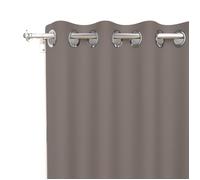 Soleil d'Ocre – Rideau à œillets Alix – Polyester infroissable – Moka 135x250 cm