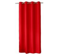 Rideau Uni À Oeillets Polyester Rouge 140x240 Cm