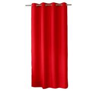Rideau Uni À Oeillets Polyester Rouge 140x240 Cm