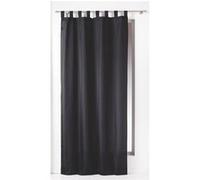 Douceur d'Intérieur – Rideau à passants Essentiel – 140 x 260 cm Polyester uni Noir