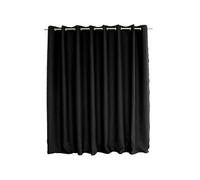 ED ENJOY HOME Rideau Occultant avec Œillets argentés, Noir, Grande Largeur, 300x240cm, 100% Polyester, Tissu Certifié Oeko-TEX, Collection Réglisse