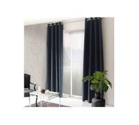 ED Enjoy Home Rideau Occultant avec Œillets, 140x240cm, Gris Anthracite, Effet chiné, 100% Polyester, Tissu Certifié Oeko-TEX, Collection Natté