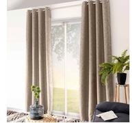 Rideau uni occultant ""natté"" Gris clair 140x240 cm