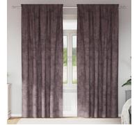 Rideau velours marron tamisant à œillets 140 x 245 cm - 1 panneau, polyester