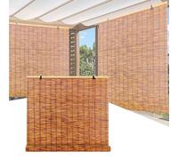 Rideau Venitien De Roseau, Décoratifs Store Enrouleur Bambou, Stores A Rouleaux Romains Pour Patio, Rideau De Paille Tissés À La Main Pour Balcon, Terrasse, Jardin, Arrière-cour(70x160CM/27x63IN(WxH))