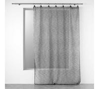 Douceur d'Intérieur – Rideau voilage à anneaux Linka 140 x 240 cm Anthracite