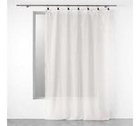 Douceur d'Intérieur Rideau voilage à anneaux Linka 140x240cm Blanc
