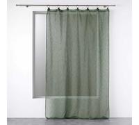 Douceur d'Intérieur Voilage Linka avec anneaux 140 x 240 cm Kaki, voile tissé