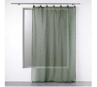 Douceur d'Intérieur Voilage Linka avec anneaux 140 x 240 cm Kaki, voile tissé