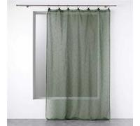 Douceur d'Intérieur Voilage Linka avec anneaux 140 x 240 cm Kaki, voile tissé