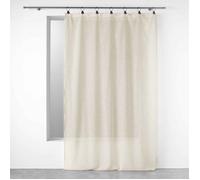 Douceur d'Intérieur Voilage à anneaux Linka 140 x 240 cm Naturel Voile tissé