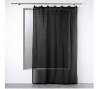 Rideau Voilage à Anneaux ""Linka"" 140x240cm Noir