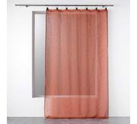 Douceur d'Intérieur – Rideau voilage à anneaux Linka 140 x 240 cm Terracotta
