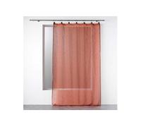 Douceur d'Intérieur – Rideau voilage à anneaux Linka 140 x 240 cm Terracotta