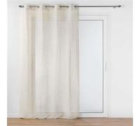 Douceur d'Intérieur – Voilage à œillets Aline – 140 x 240 cm – Polyester & lin – Beige