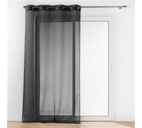 Douceur d'Intérieur Voilage à œillets Amani 140 x 240 cm voilé sable Noir