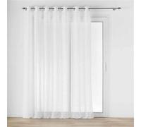 Douceur d'Intérieur – Rideau voilage à œillets Carlin – Voile tissé 240 x 240 cm Naturel Blanc G